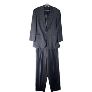 Brooks Brothers Makers Suit Mens Gray Pinstripe 3-Pc Pants 36/33 Blazer 42R Wool